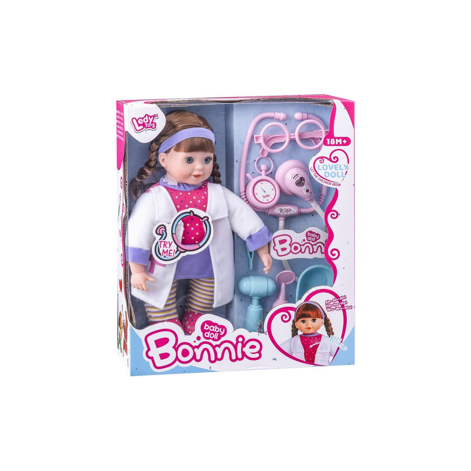 Muñeca bonnie doctora con sonido y accesorios