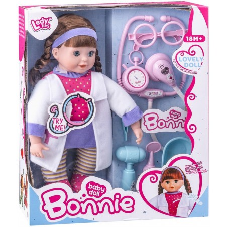 Muñeca bonnie doctora con sonido y accesorios