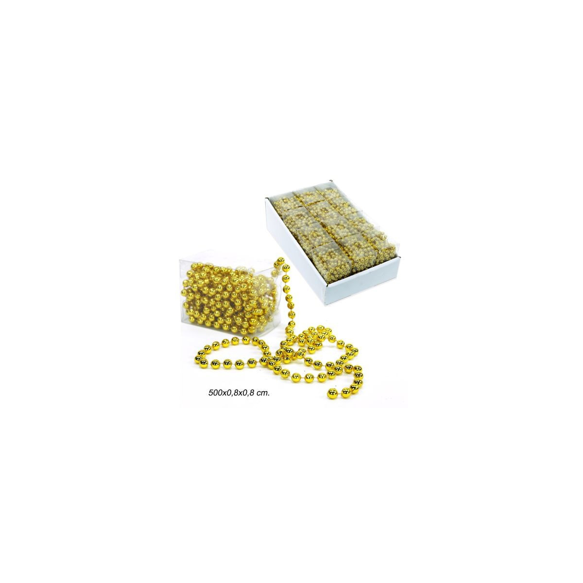 Rollo bolas plástico oro 500 x 0 80 x 0 80 cm
