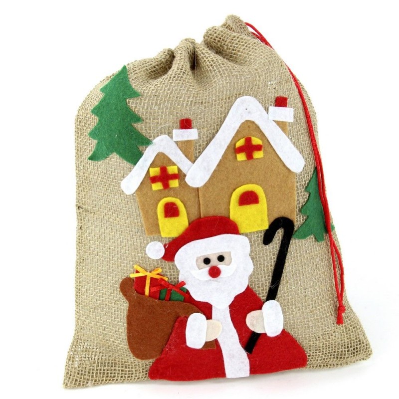 Saco Papá Noel Yute Decoración Navidad 27 X 0,20 X 35 Cm Saco Papá Noel Yute Decoración Navidad 27 X 0,20 X 35 Cm
