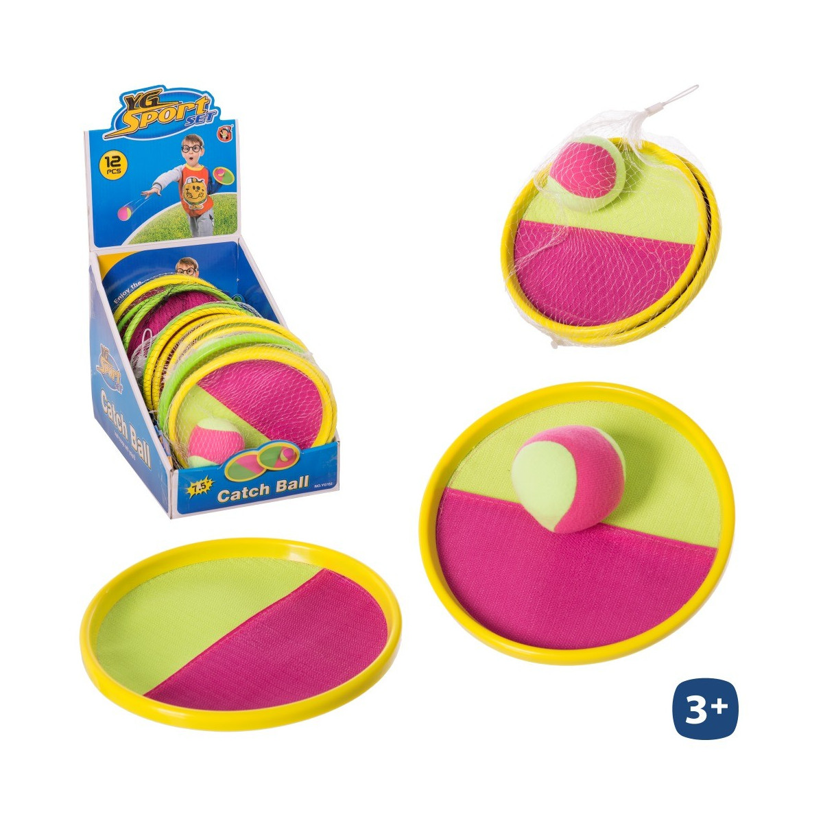 Juego atrapa la bola velcro 2 c 19 cm