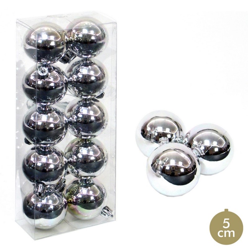 S 10 Bola Brillo Plata 5 X 5 X 5 Cm S 10 Bola Brillo Plata 5 X 5 X 5 Cm