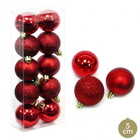 S 10 Bola Rojo Decoración Navidad 5 X 5 X 5 Cm
