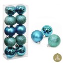 S 10 bola azul decoración navidad 5 x 5 x 5 cm