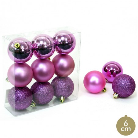 S 9 Bola Rosa Decoración Navidad 6 X 6 X 6 Cm