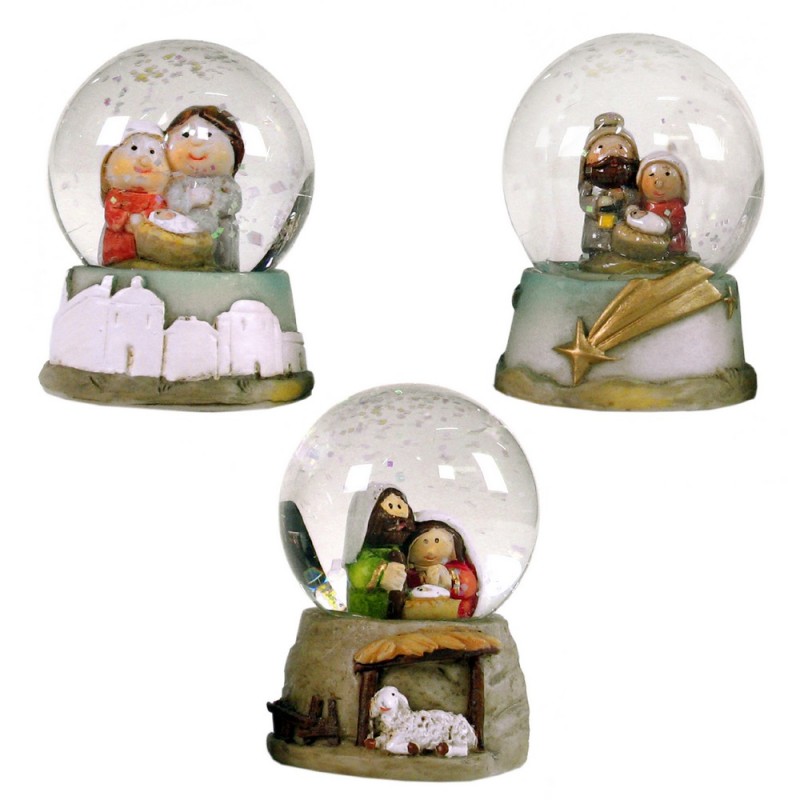 Bola nieve nacimiento cristal 3/m 4,50 x 4,50 x 6,50 cm Bola nieve nacimiento cristal 3/m 4,50 x 4,50 x 6,50 cm