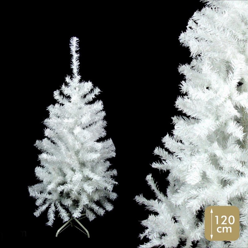 árbol 196 ramas pe pvc espumillón blanco
