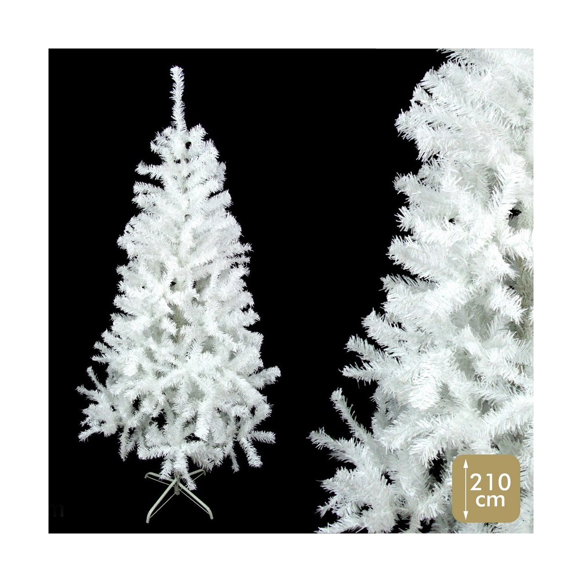 árbol 820 ramas pe pvc espumillón blanco 110 x 110 x 210 cm