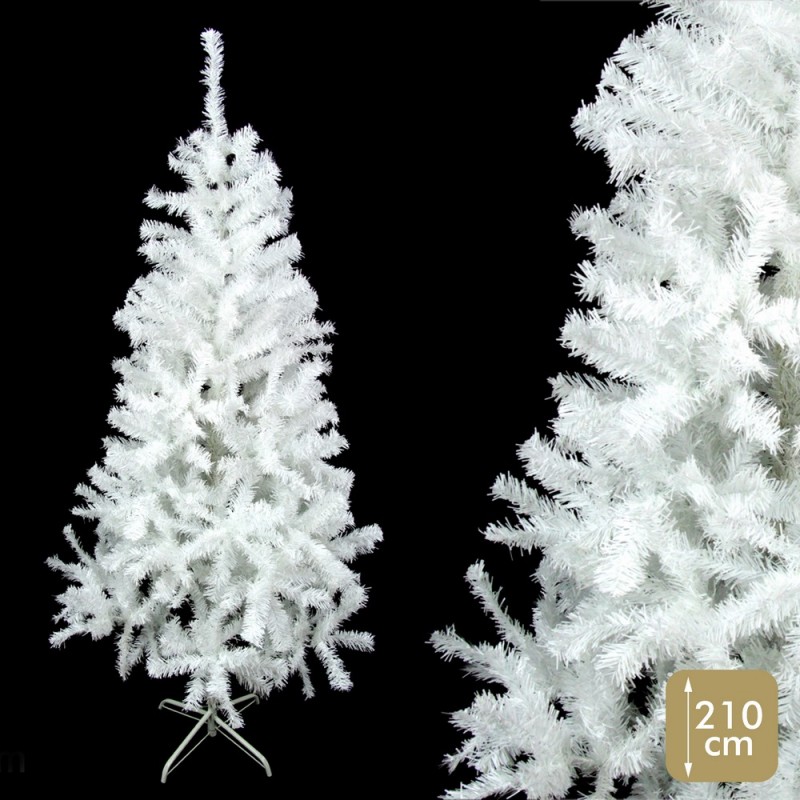 árbol 820 ramas pe pvc espumillón blanco 110 x 110 x 210 cm
