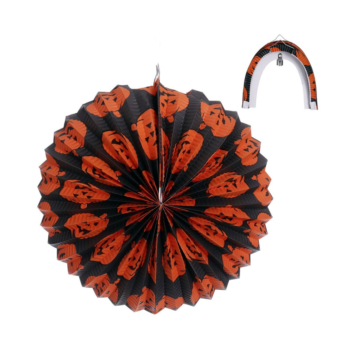 Farol calabazas papel 28 x 28 x 28 cm