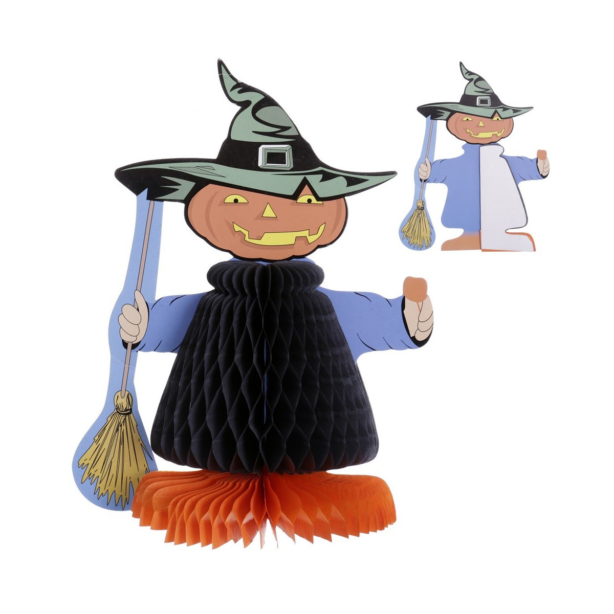 Espantapájaros calabaza papel 25 cm