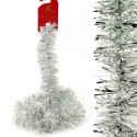 Boa plata nieve decoración navidad 150 x 5 x 5 cm mini