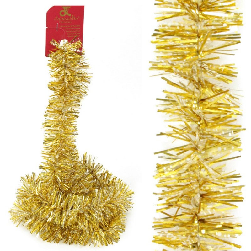 Boa oro nieve decoración navidad 150 x 5 x 5 cm mini