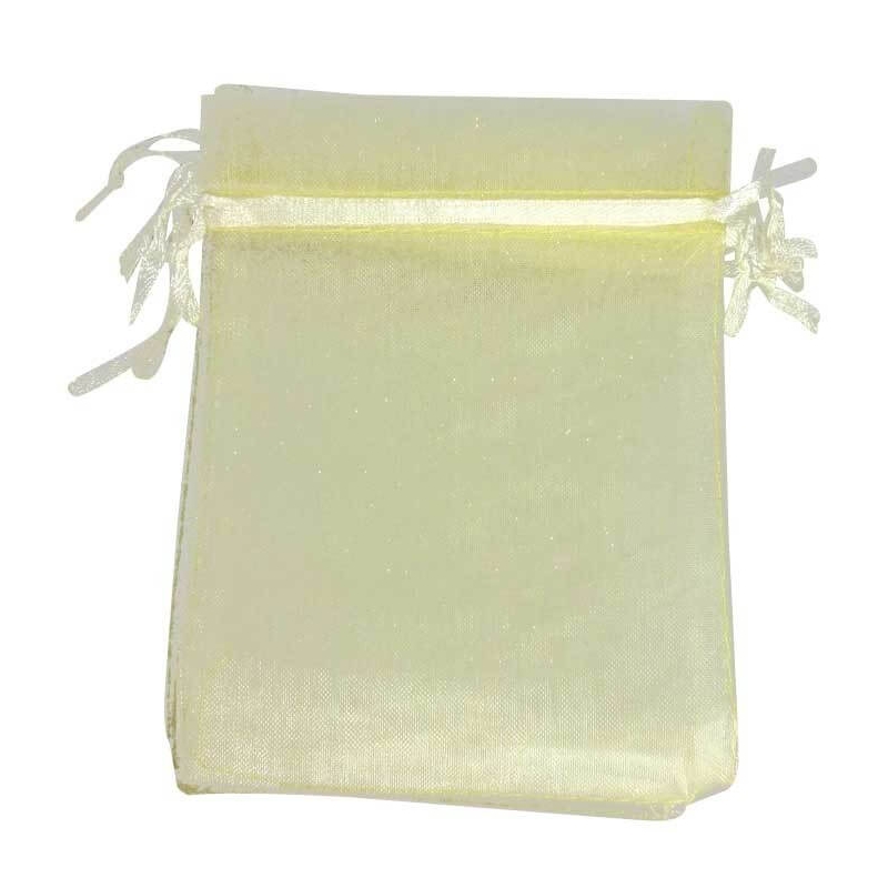 Bolsa organza beige 13 x 17