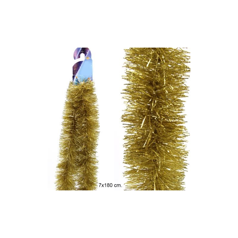 Boa Oro Decoración Navidad 180 X 7 X 7 Cm Boa Oro Decoración Navidad 180 X 7 X 7 Cm