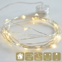 Micro Led 20 Luces Metal Cálido