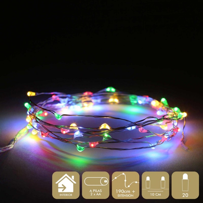 Micro Led 20 Luces Metal Multicolor Micro Led 20 Luces Metal Multicolor