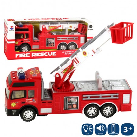 Camión Bomberos Salvaobstáculos Luz Y So 30 Cm