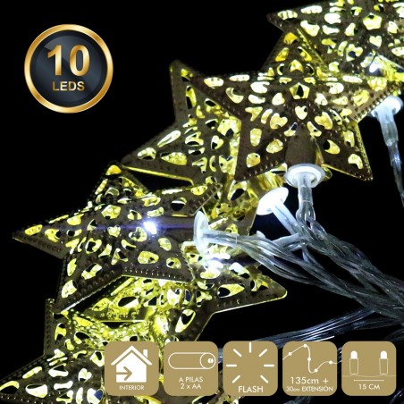 10 luces led flash blanco