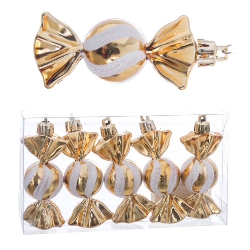 S 5 Figuras Caramelo Plástico Oro 7 Cm S 5 Figuras Caramelo Plástico Oro 7 Cm