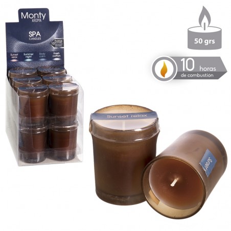 Vela Tarro Cristal Perfumada Spa Topo 5 X 6 Cm