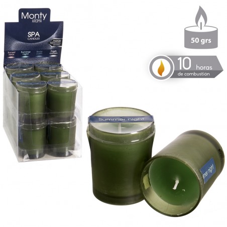 Vela Tarro Cristal Perfumada Verde 5 X 6 Cm
