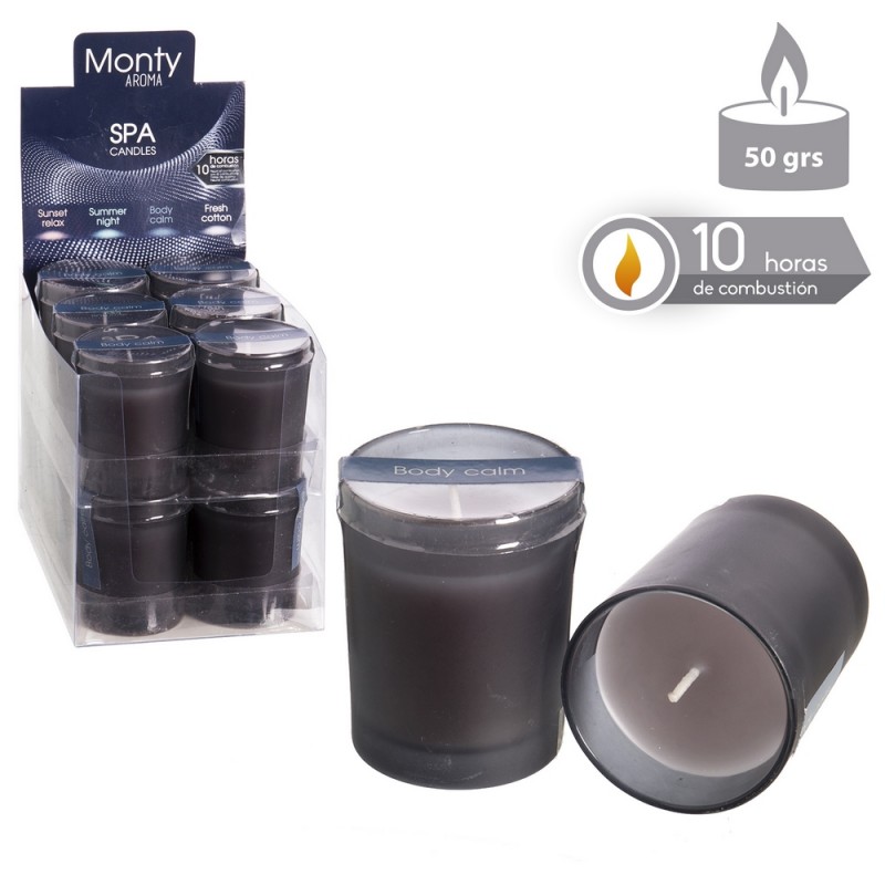 Vela Tarro Cristal Perfumada Spa Gris 5 X 6 Cm Vela Tarro Cristal Perfumada Spa Gris 5 X 6 Cm