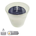 Vela Tarro Cristal Perfumada Blanco 7,50 X 7,50 Cm