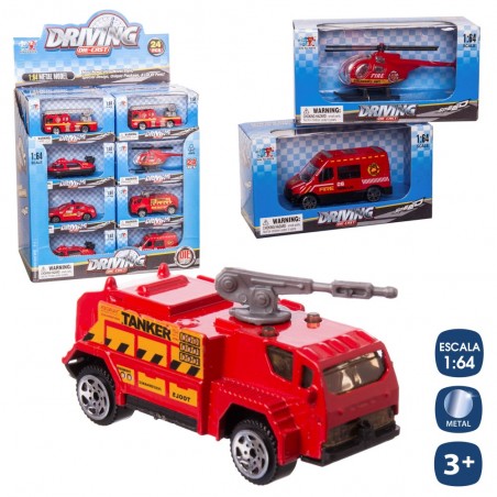 Vehículo Bomberos Metal 6 M 8 Cm