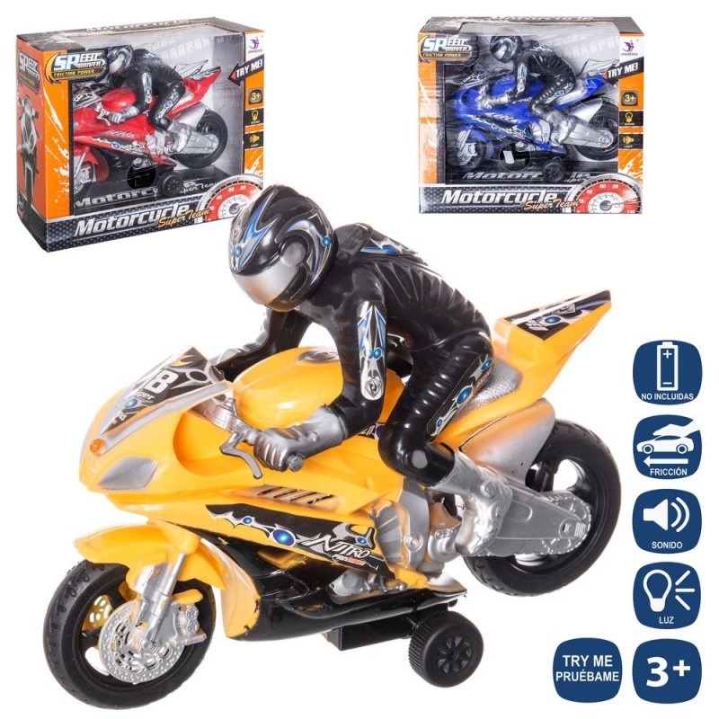 Moto Carr.fricción C Luz Y Son.3 C Try 21 Cm Moto Carr.fricción C Luz Y Son.3 C Try 21 Cm