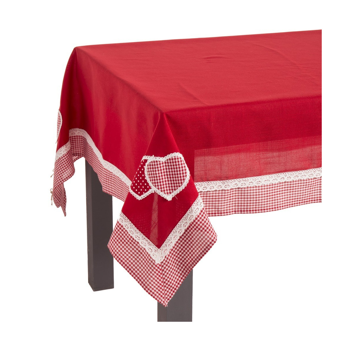 Mantel 100% poliester rojo 150 x 150 cm