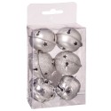 S 6 cascabel metal plata 4 x 4 x 4 cm
