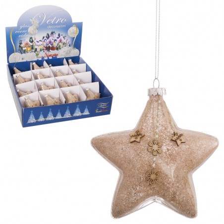 Estrella Cristal Marrón 12 X 12 Cm