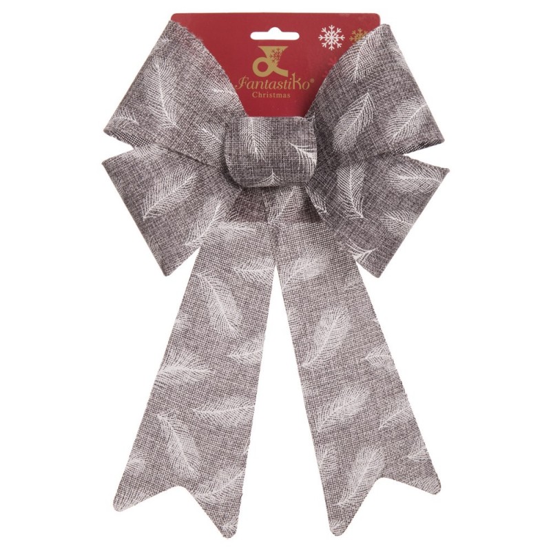 Lazo Hojas Yute Gris 22 X 37 Cm Lazo Hojas Yute Gris 22 X 37 Cm
