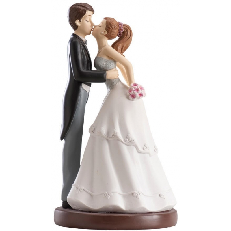 Figura novios besandose para tarta de boda