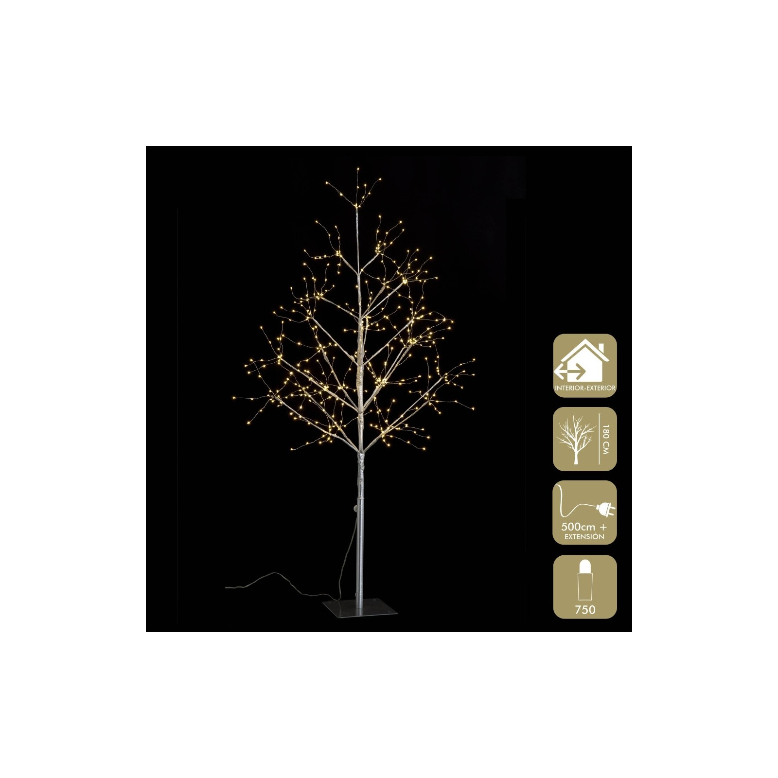 árbol 750 luces cálido