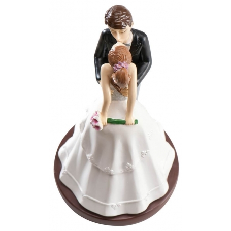 Figura novios besandose para tarta de boda
