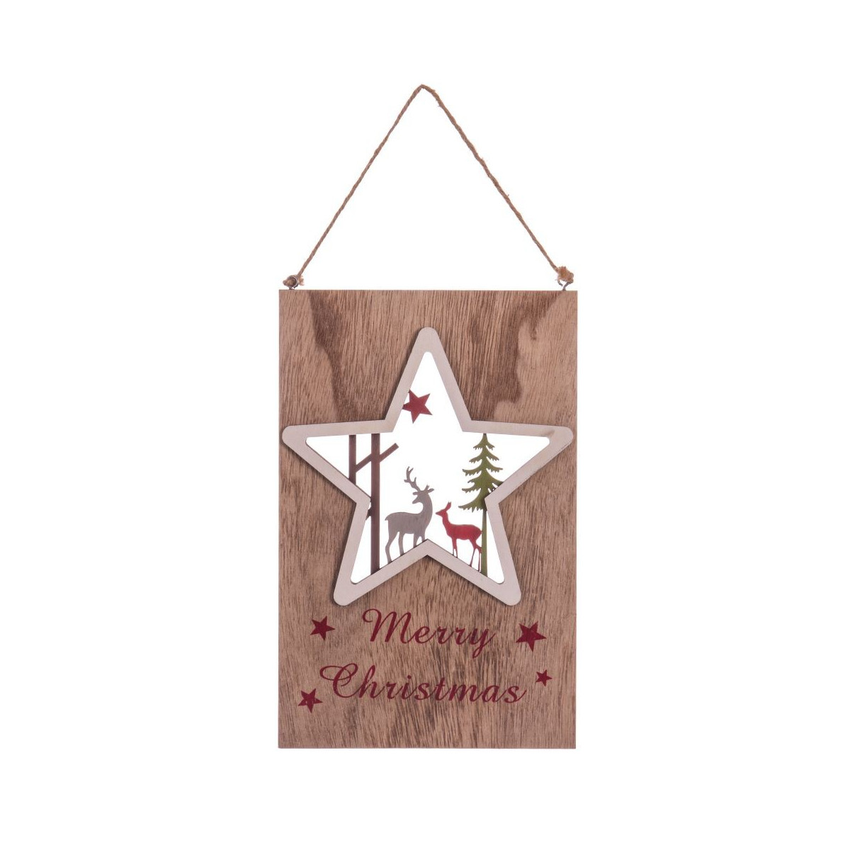 Colgante estrella madera