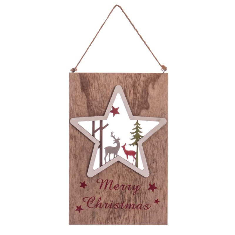 Colgante estrella madera