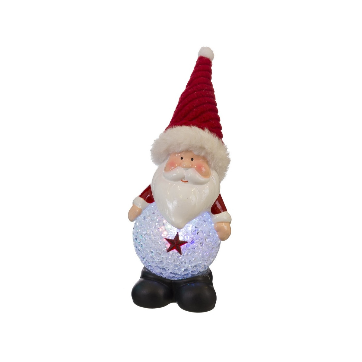 Papá noel con luz led cerámica 6 20 x 5 70 x 15 cm