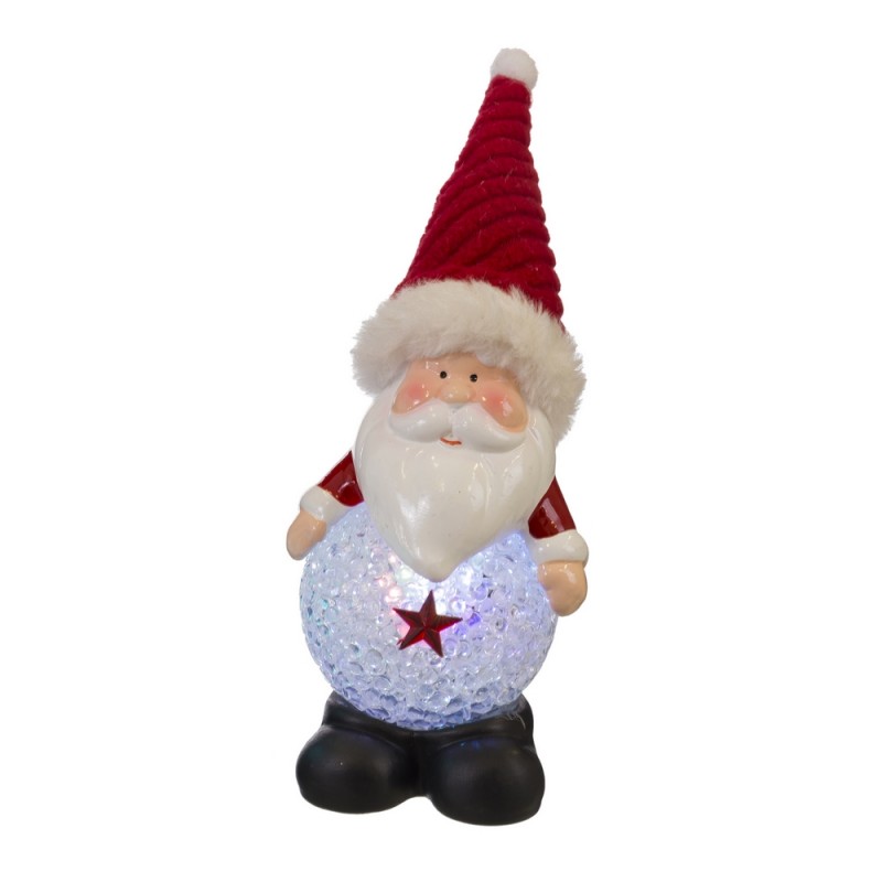 Papá noel con luz led cerámica 6 20 x 5 70 x 15 cm