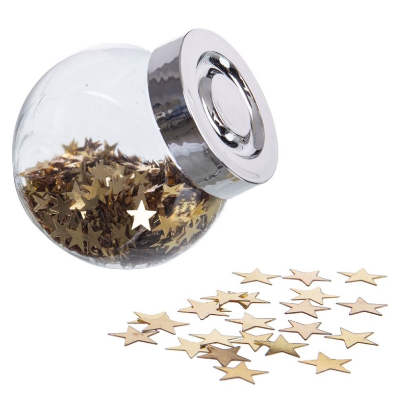 Bote Estrellas Pvc Oro 5,50 X 8 X 8 Cm Bote Estrellas Pvc Oro 5,50 X 8 X 8 Cm