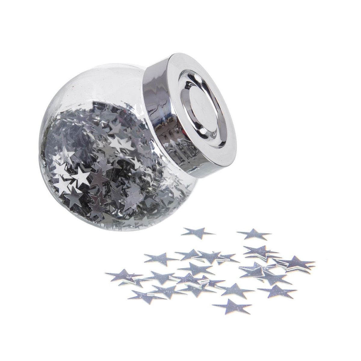 Bote estrellas plata 5 50 x 8 x 8 cm