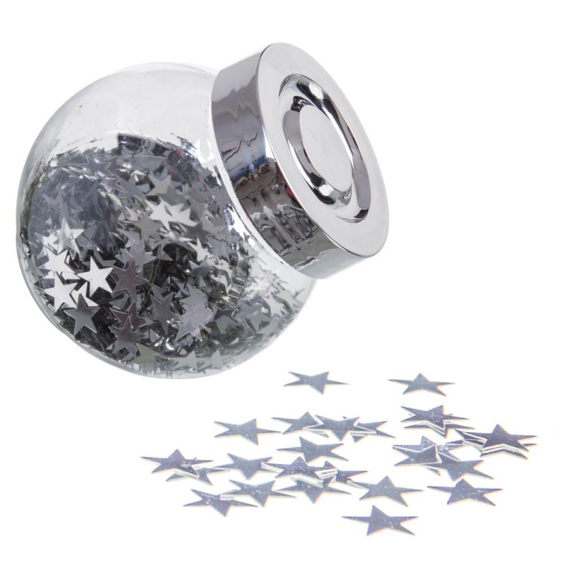 Bote estrellas plata 5 50 x 8 x 8 cm