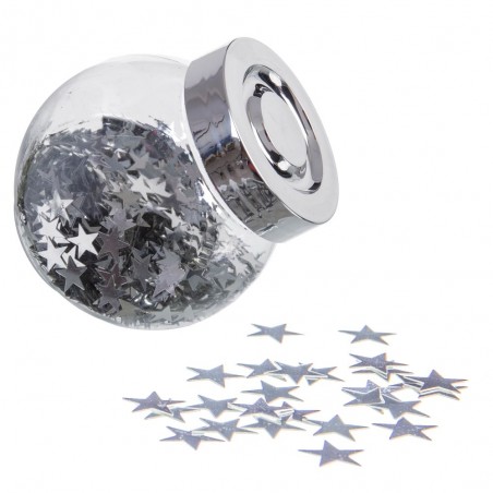 Bote estrellas plata 5 50 x 8 x 8 cm