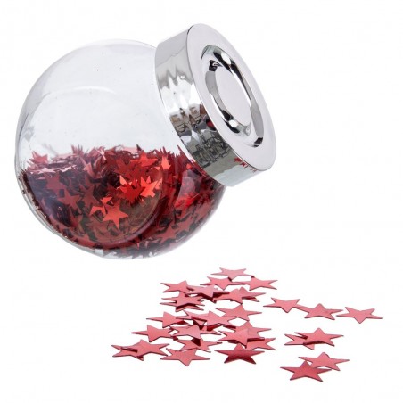 Bote Estrellas Rojo 5,50 X 8 X 8 Cm
