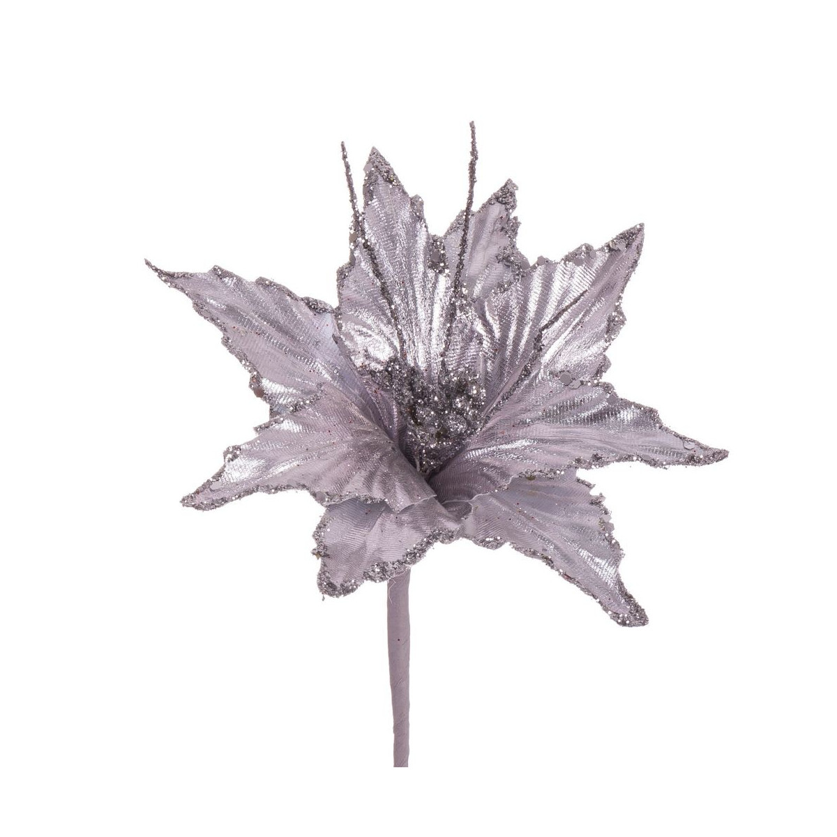 Poinsettia tejido plata