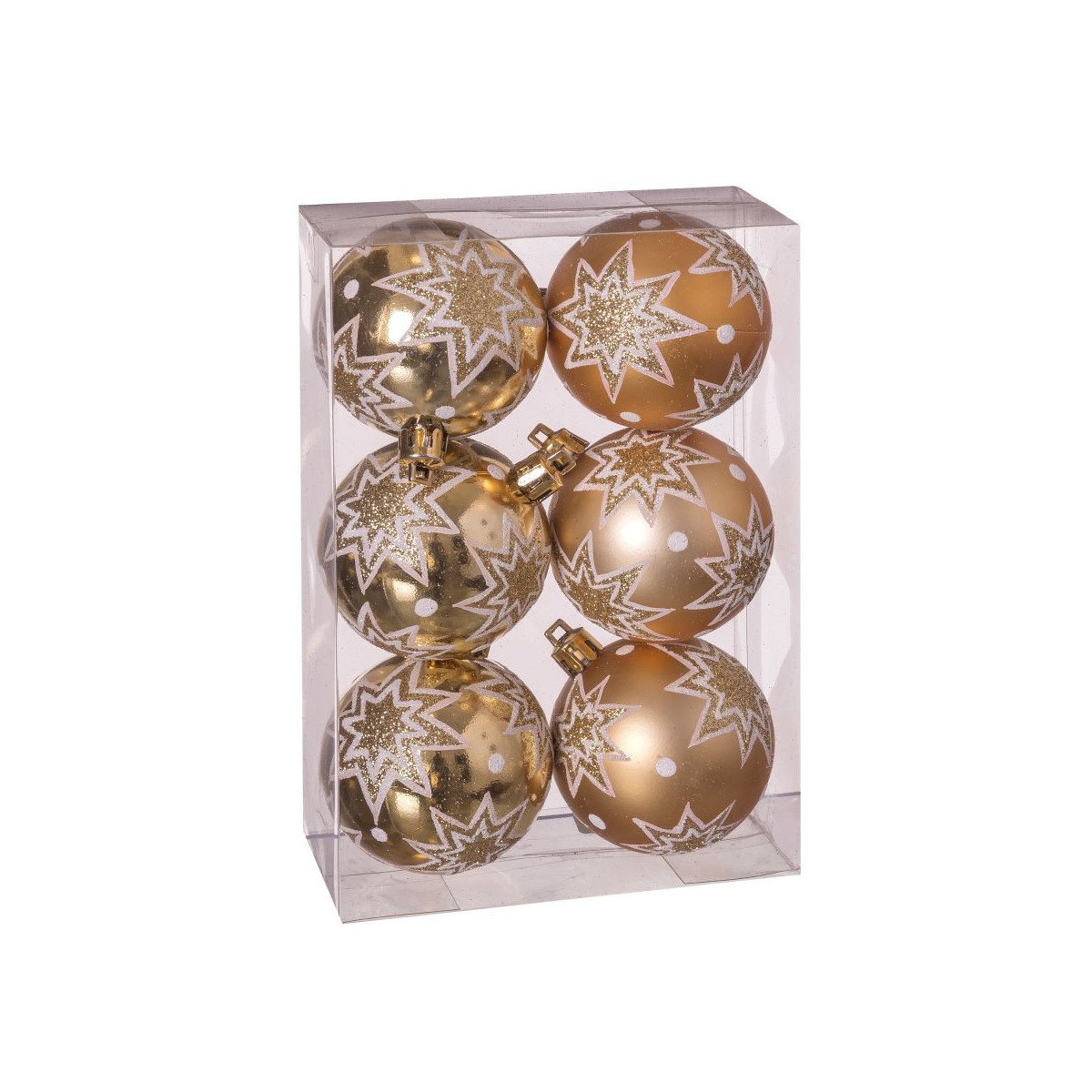 S 6 bolas estrellas oro 11 50 x 6 x 18 cm