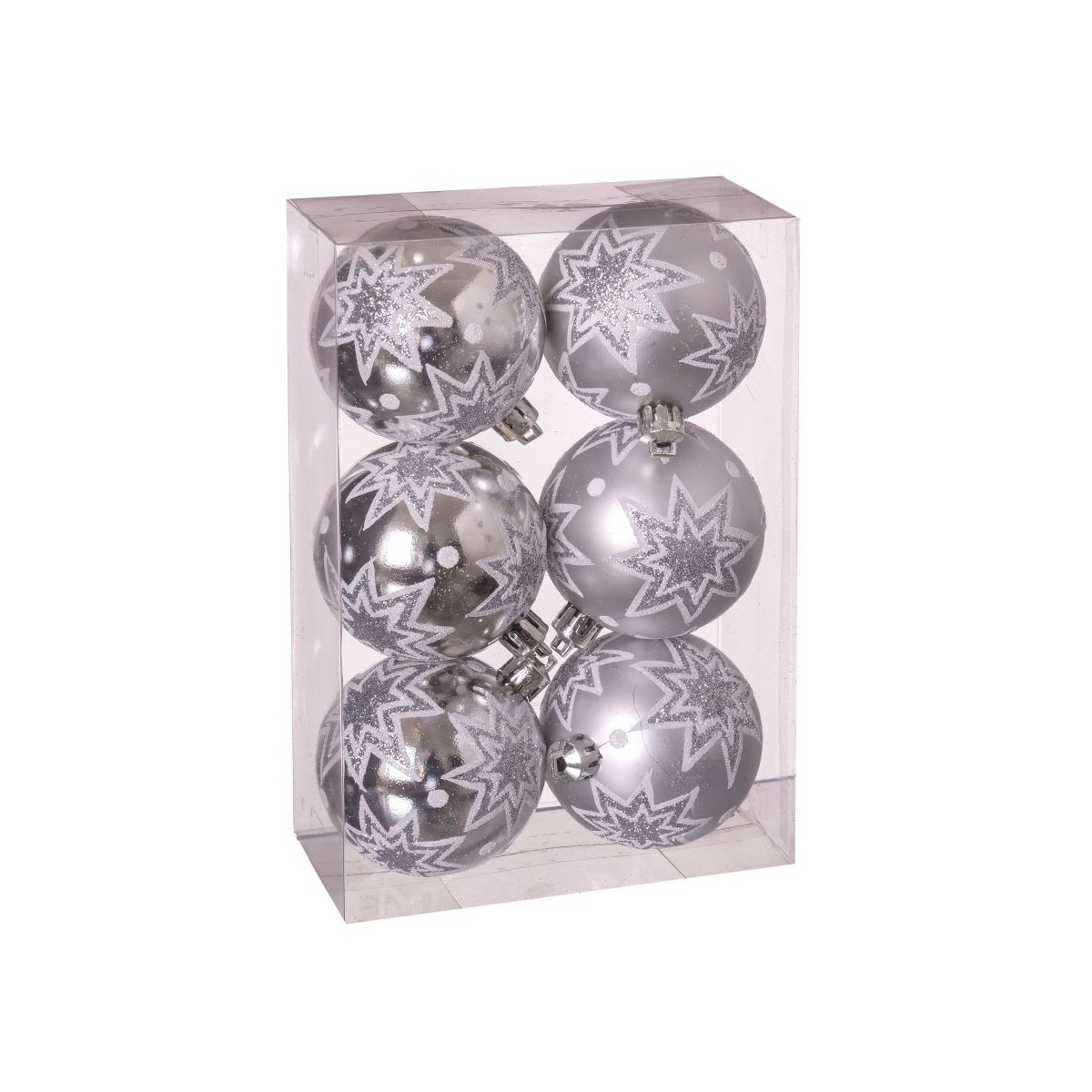 Bolas estrellas plata