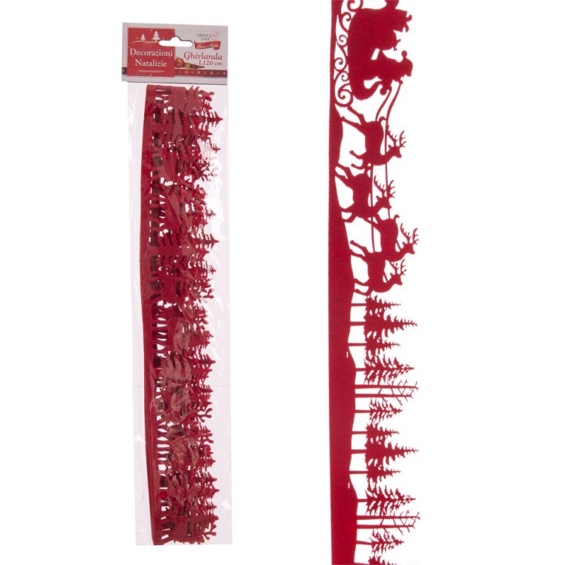 Guirnalda Fieltro Rojo 2 M 120 X 0,30 Cm Guirnalda Fieltro Rojo 2 M 120 X 0,30 Cm